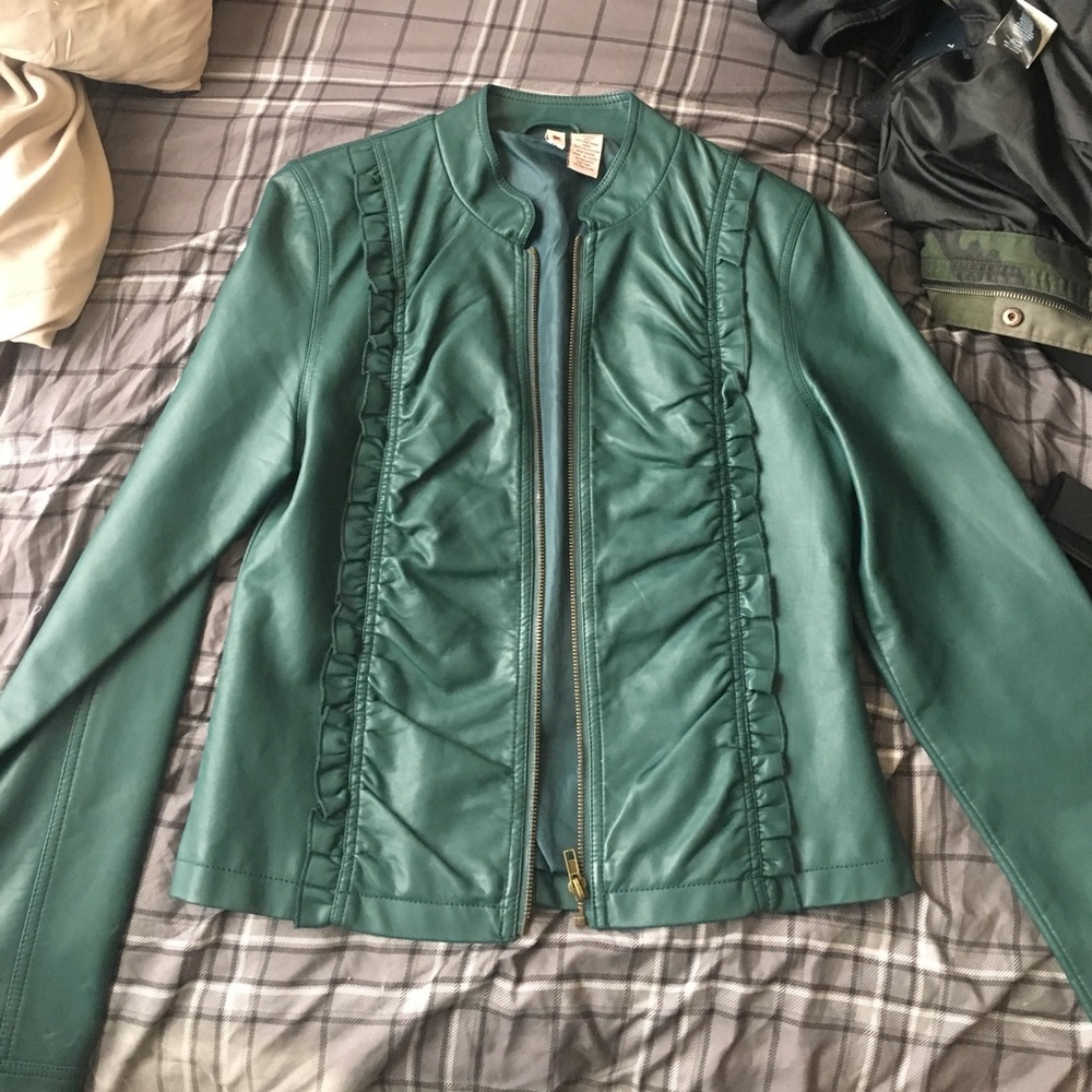 Dark Green Leather Jacket