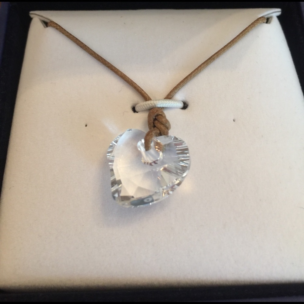 Swarovski Crystal Aurora Borealis Love pendant