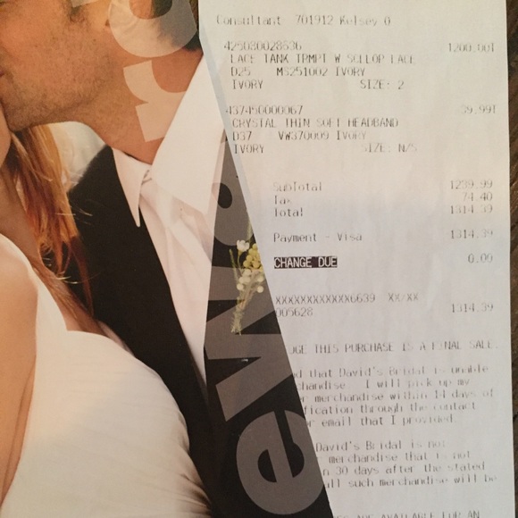 Melissa Sweet Ivory Lace Satin Organza Gown - Picture 7 of 8