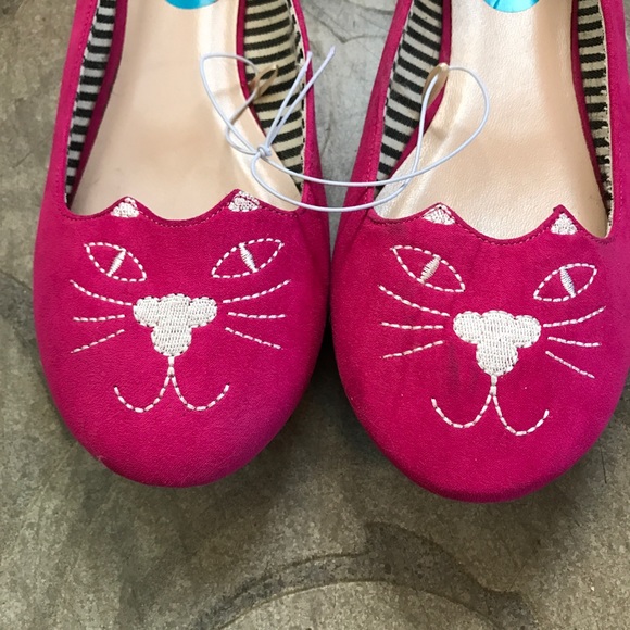 Madeline Stuart Shoes - Pink kitty flats😻