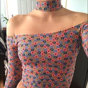 American Apparel Choker Crop Top