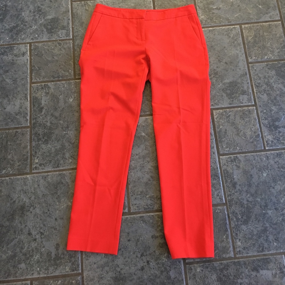 Vince Camuto Red Crop Trouser