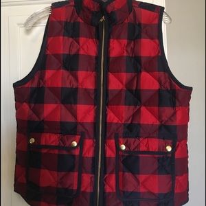Women's JCrew Tartan Excursion Vest.