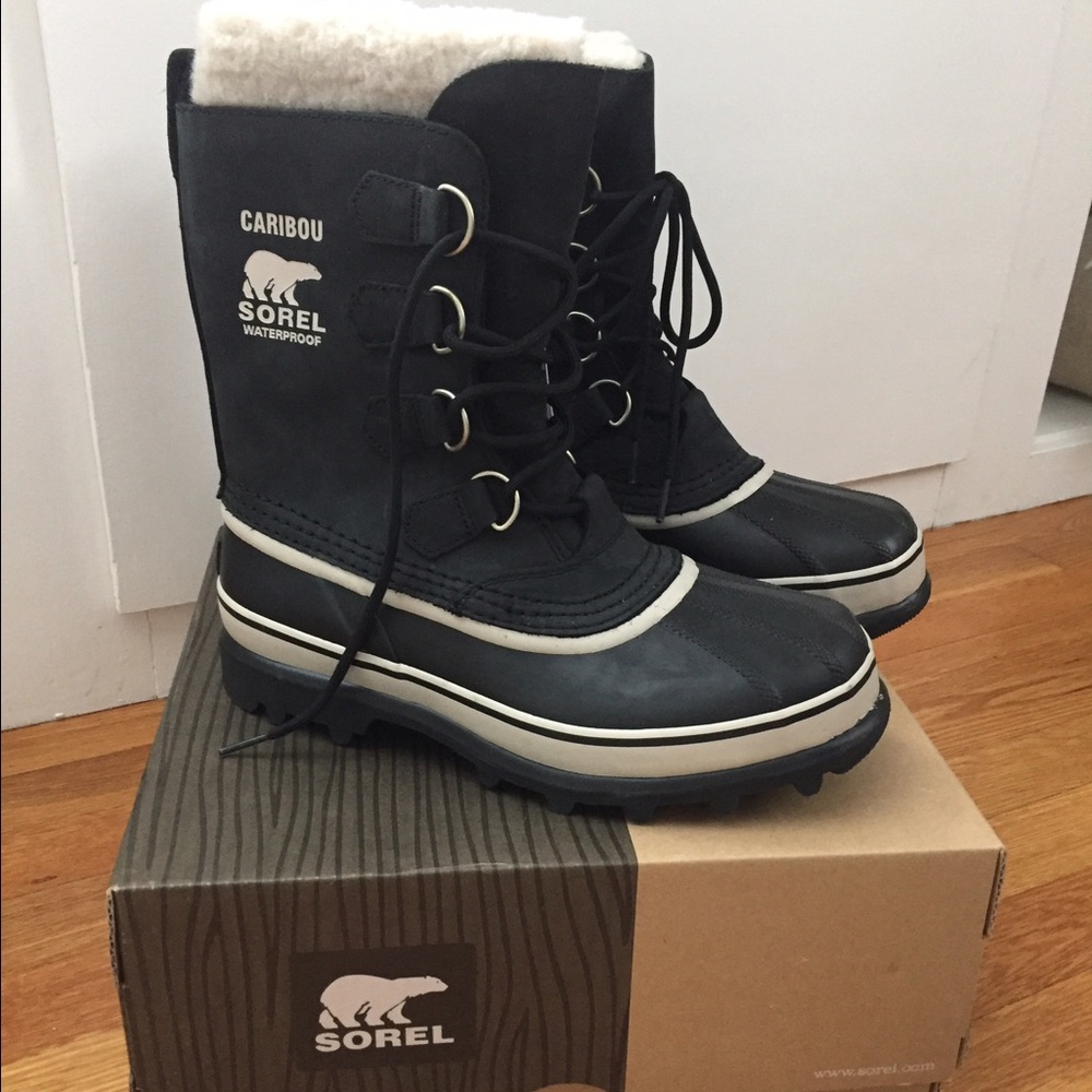 Sorel Black Stone Caribou Boots