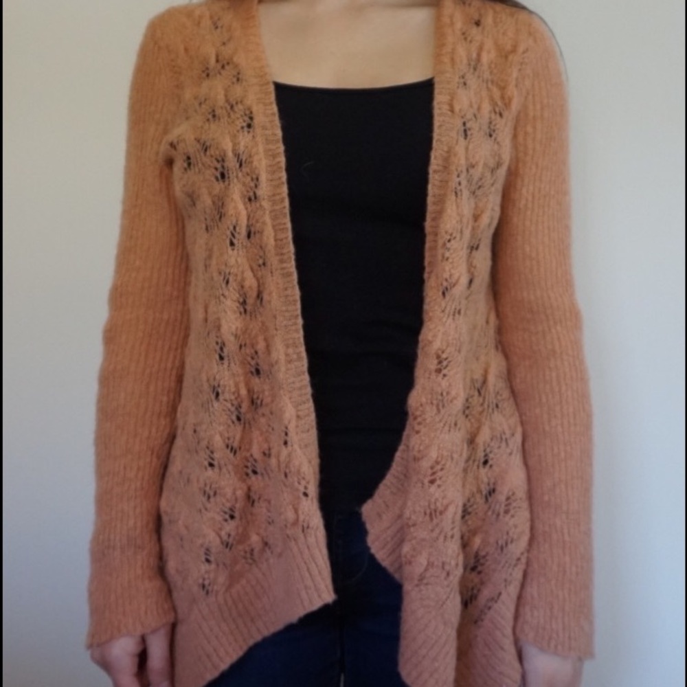Peach wrap sweater
