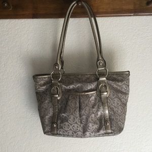 Gianni Bernini signature satchel shoulder handbag