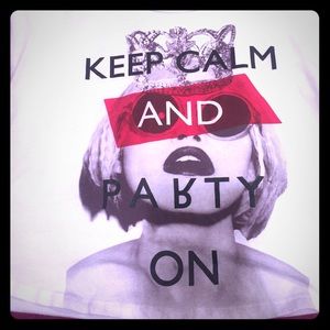 "KEEP CALM AND PARTY ON" shirt