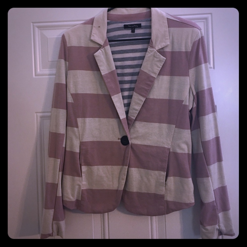 Long sleeve cotton blazer