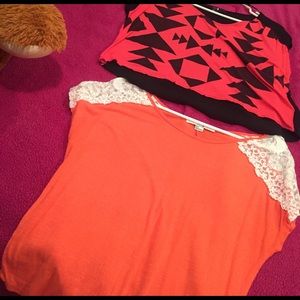 2 off the shoulder shirts BUNDLE!