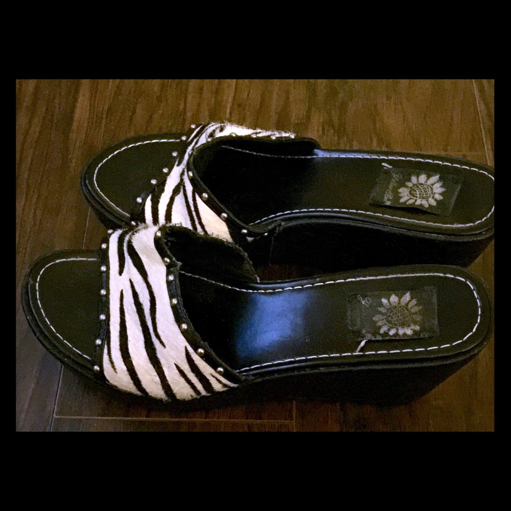 Yellow Box Wedge Sandals