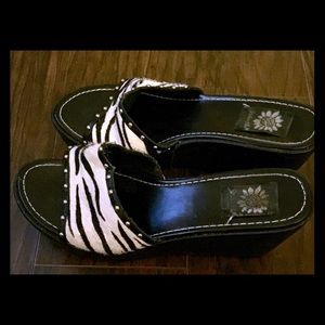 Yellow Box Wedge Sandals