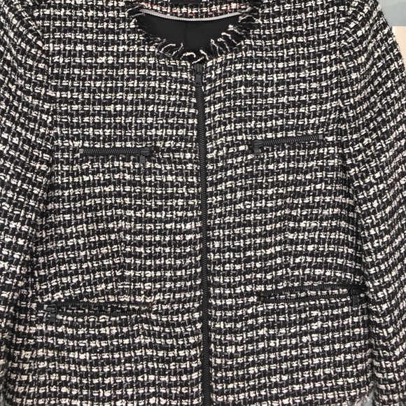 Alice Olivia black and white Tweed Blazer - Picture 3 of 4