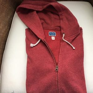 Men's full zip fleece hooded sweatshirt