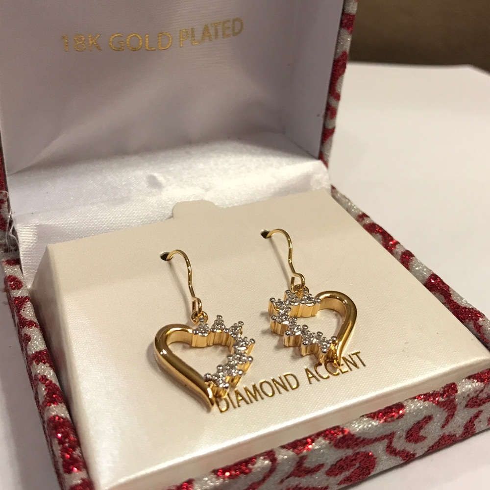 18kt Gold Plated Heart earrings