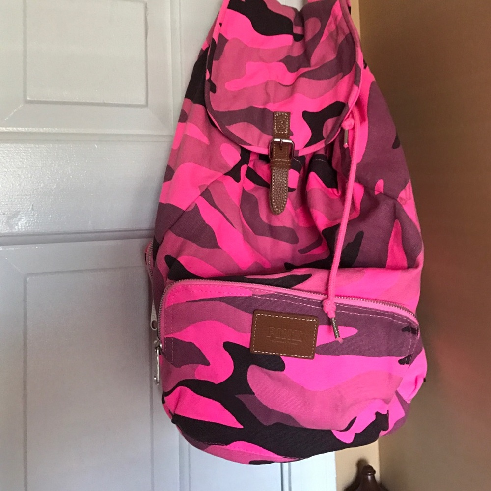 VS Pink Camo Backpack