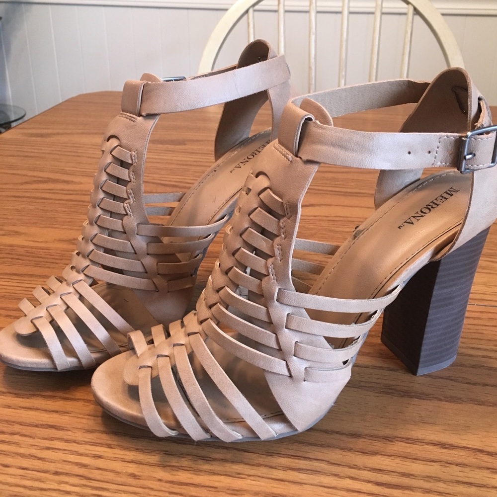 Tan platform shoes