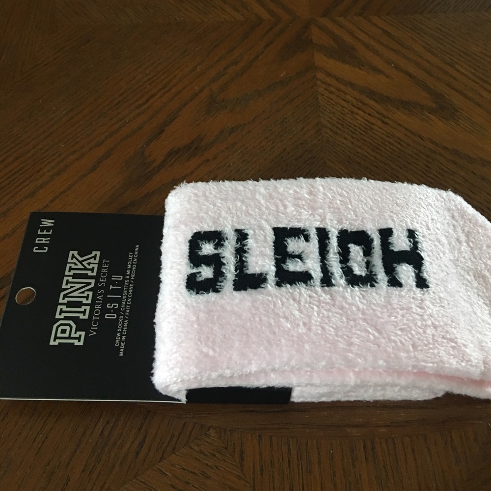 Pink holiday socks