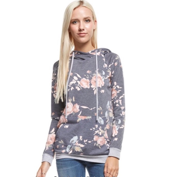 Comfy oversized Floral hoodie- last one - Picture 2 of 4