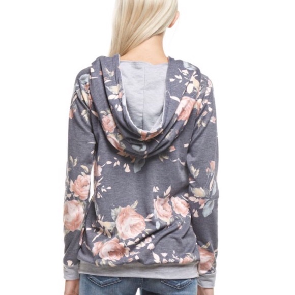 Comfy oversized Floral hoodie- last one - Picture 3 of 4