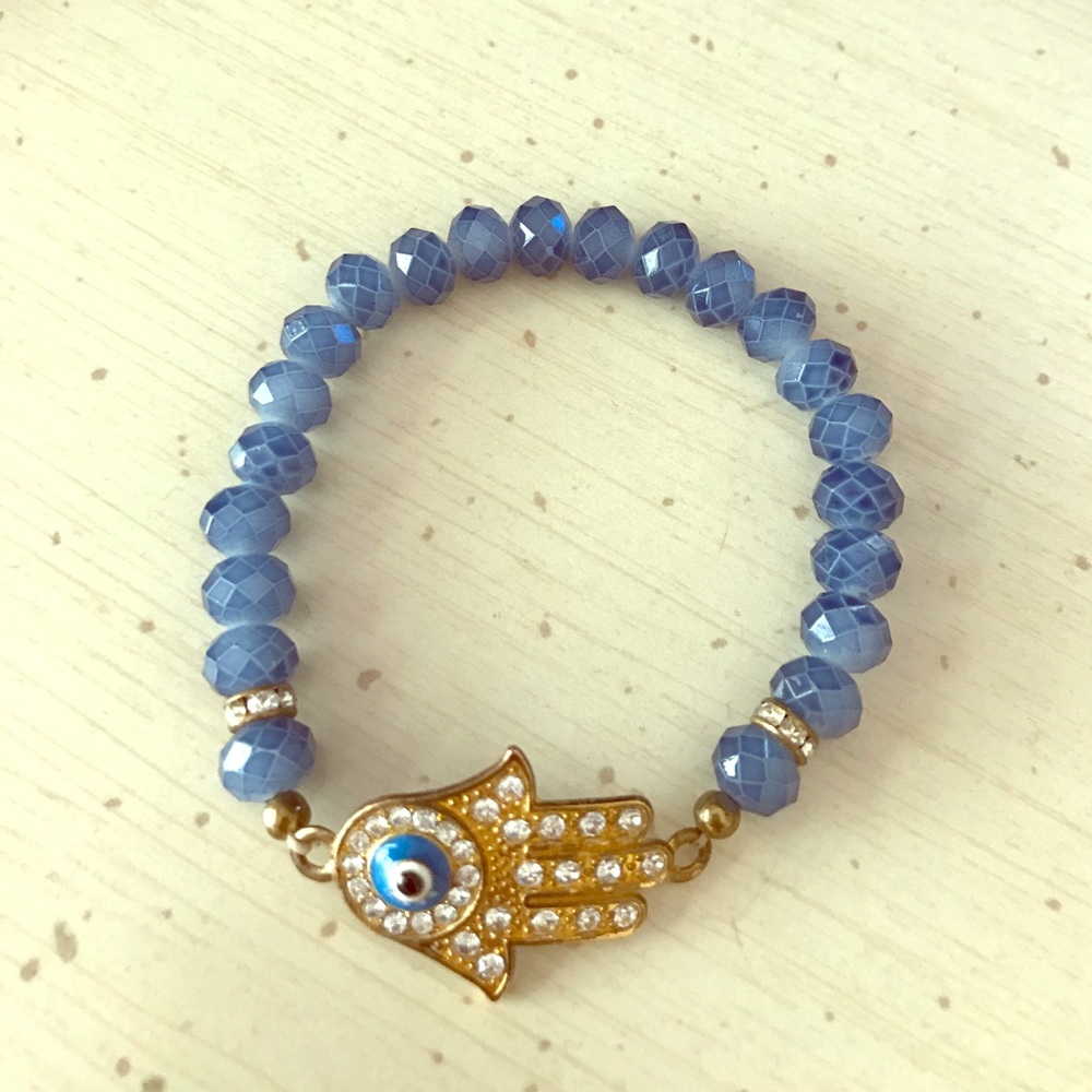 Beaded evil eye bracelet