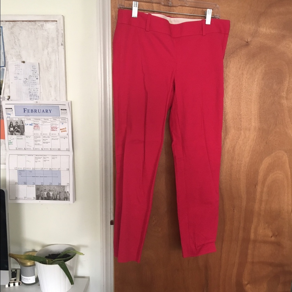 Hit Pink J. Crew Cropped Trousers