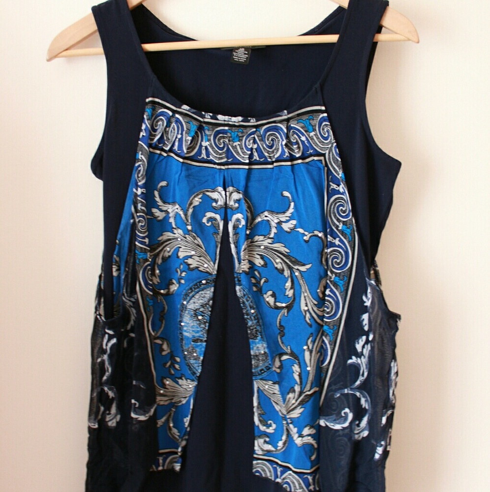 Alfani blue print tank