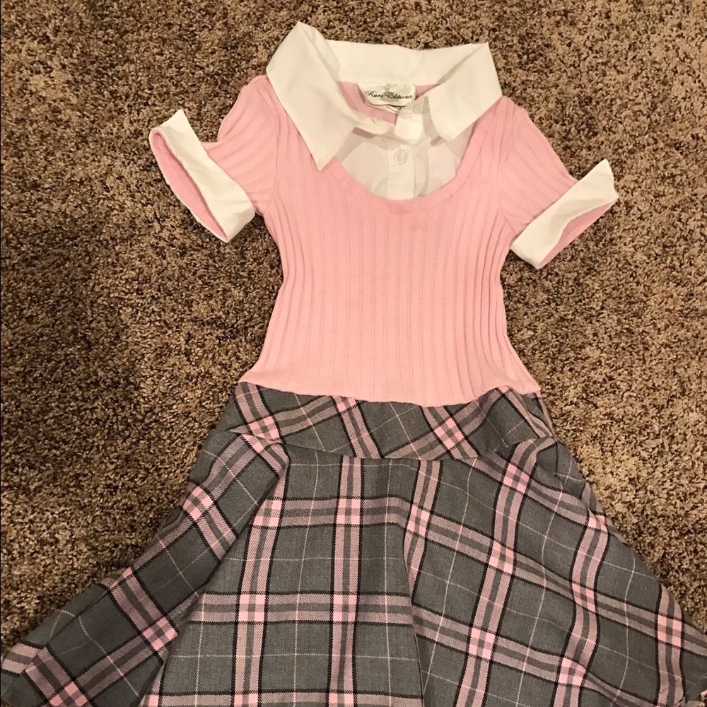 Rare Editions Pink & Plaid Dress