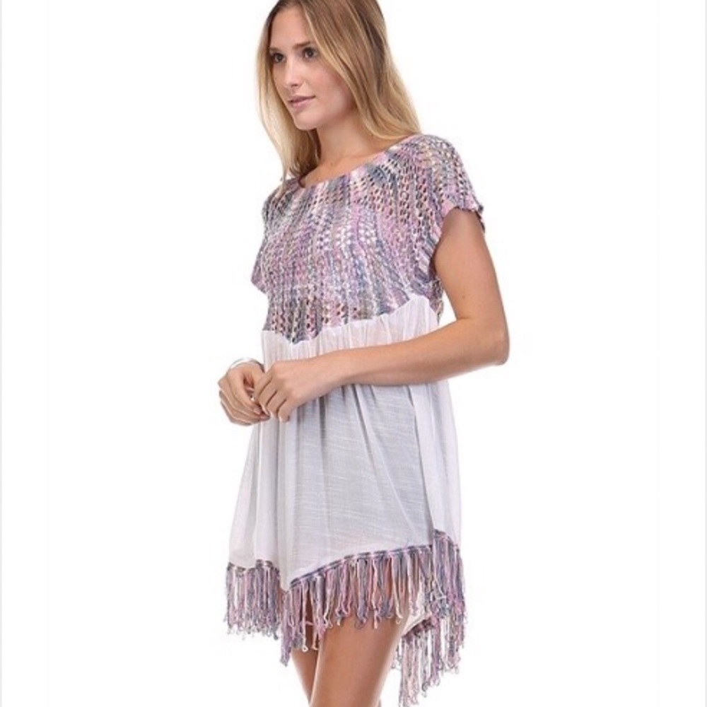LAST 1!! KINSIE Crochet Fringe Top - Picture 3 of 4