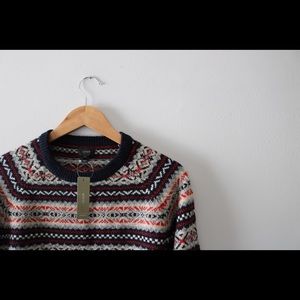 J. CREW Lambswool Fair Isle Sweater (NEW)