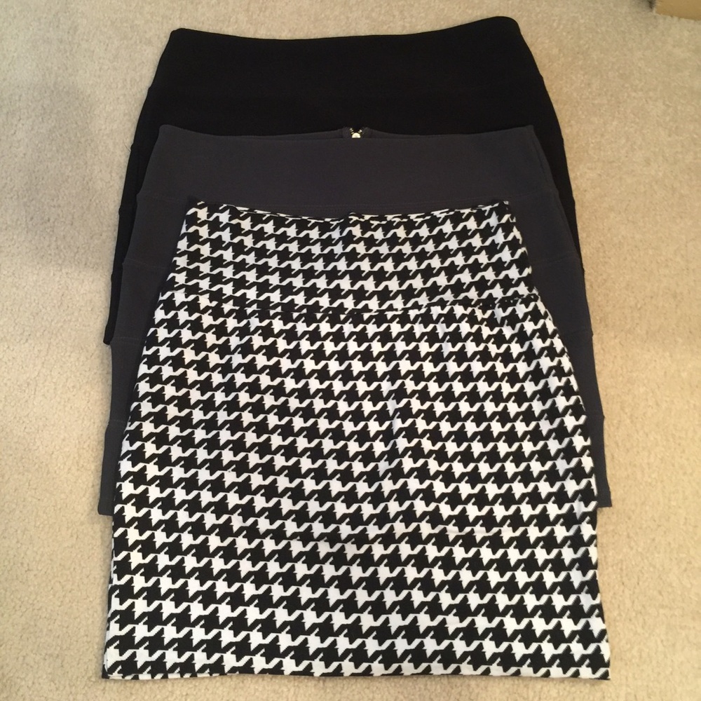 Three mini skirts, all for $20! Sizes M & L
