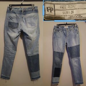 Free people patchwork women's jeans