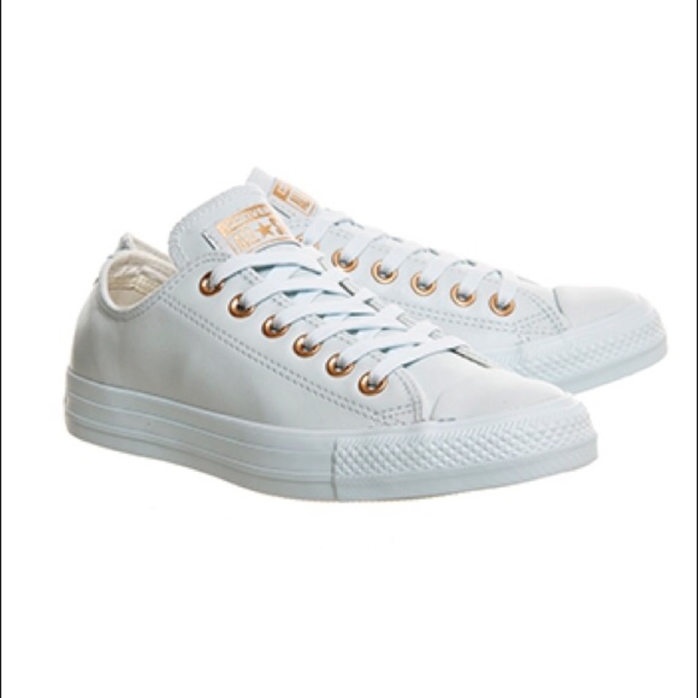 Converse Leather Powder Blue Rose Gold Exclusive