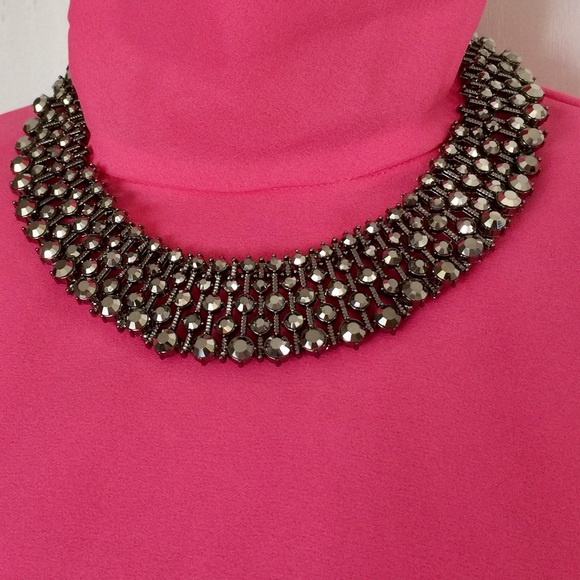 Statement Crystal Rhinestone Necklace - Picture 2 of 7