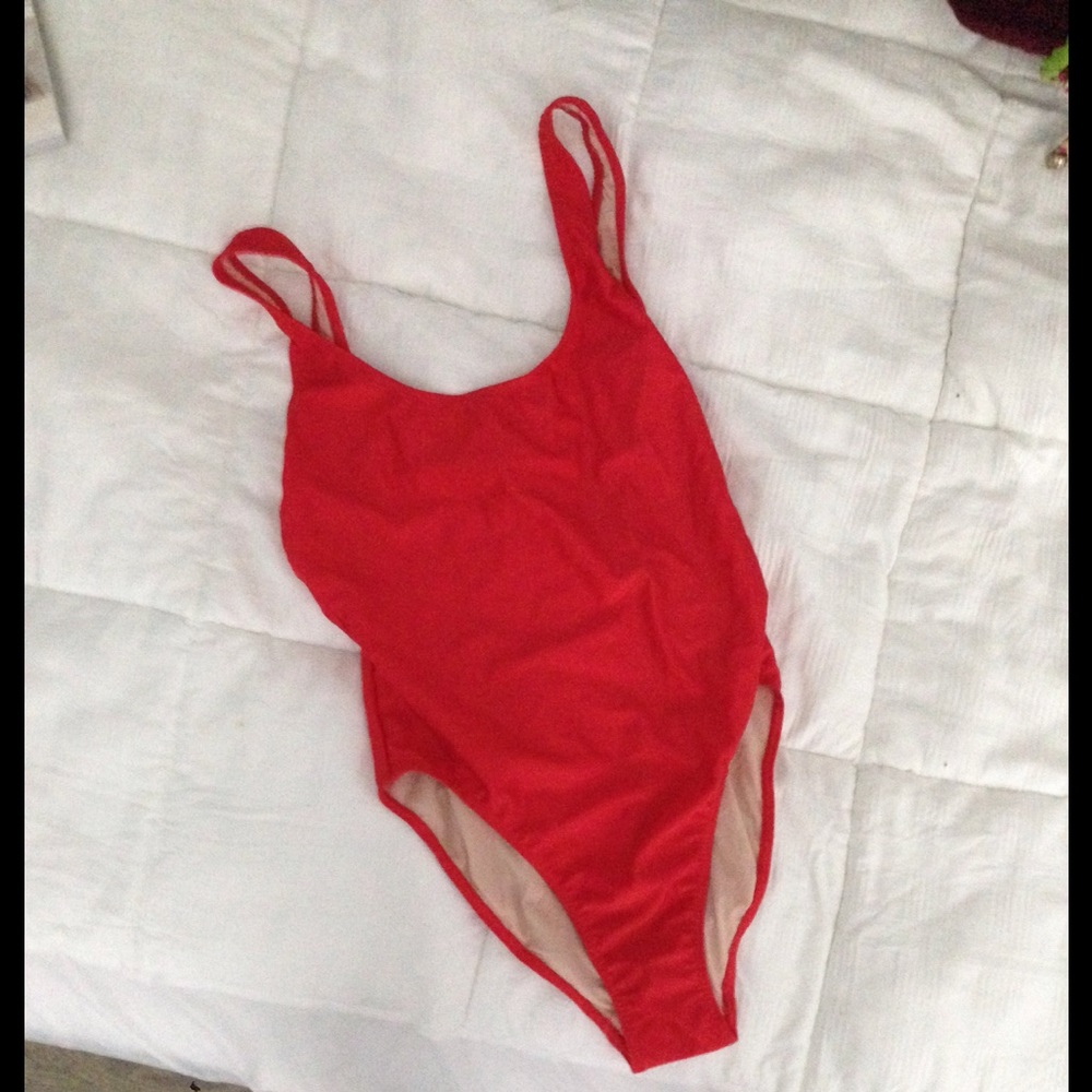 Red American apparel large swim wear