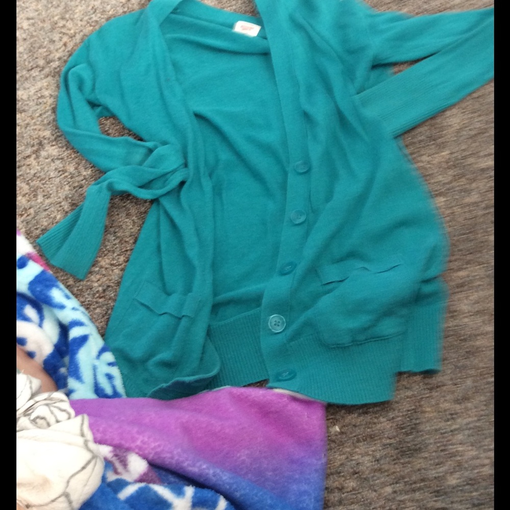 Teal cardigan