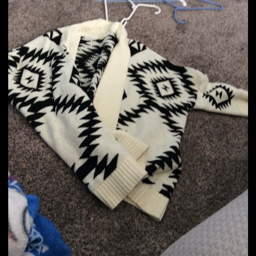 Aztec print cardigan