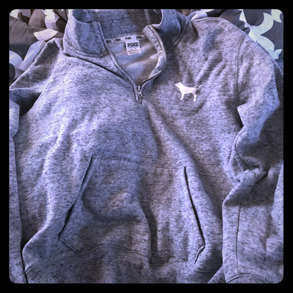 Grey Victoria's Secret half zip