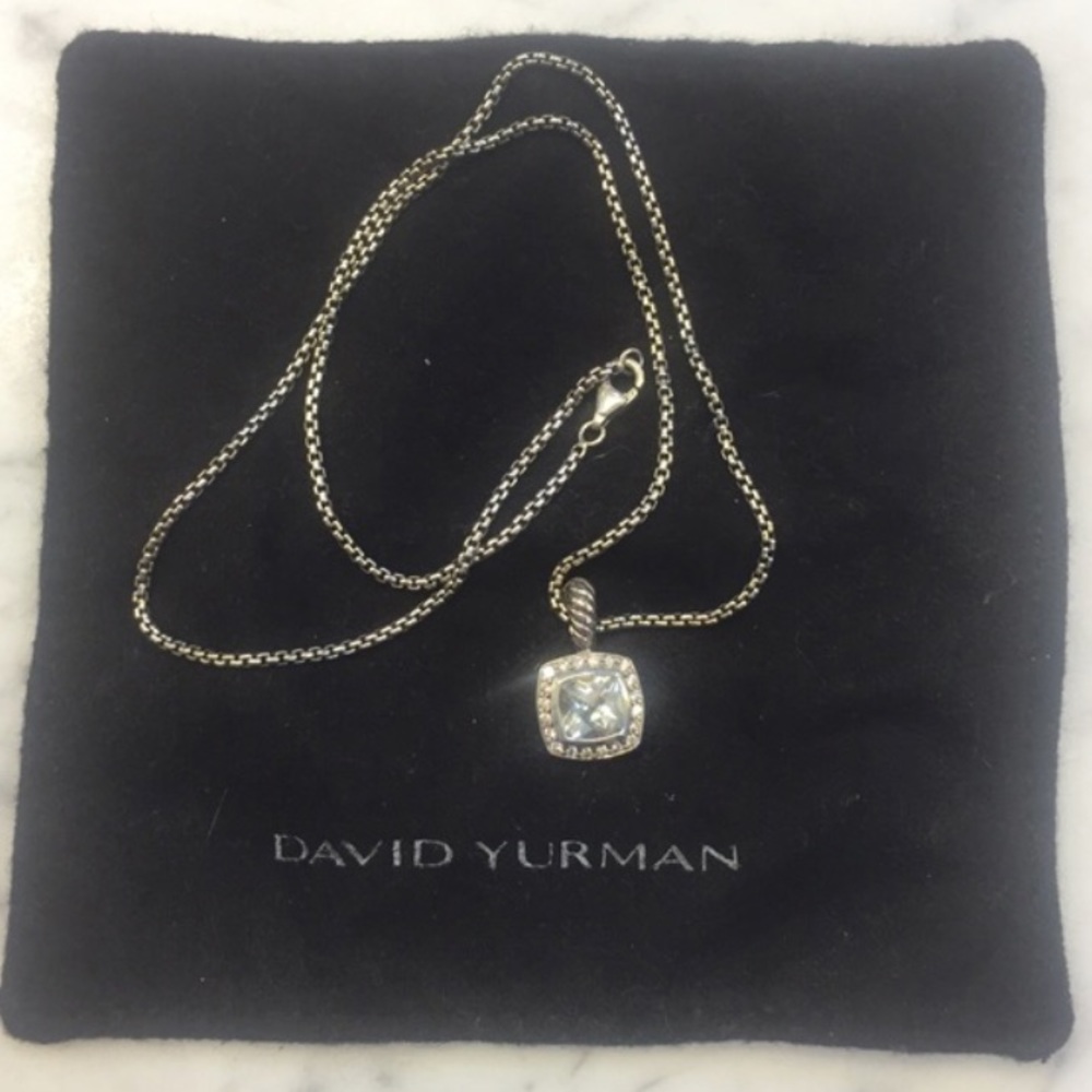 David Yurman Albion pendant w/prasiolite/diamonds
