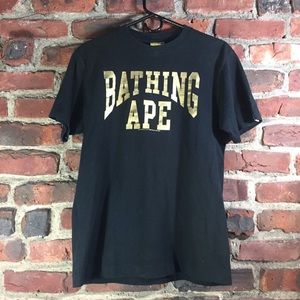 Bape gold bathing ape logo