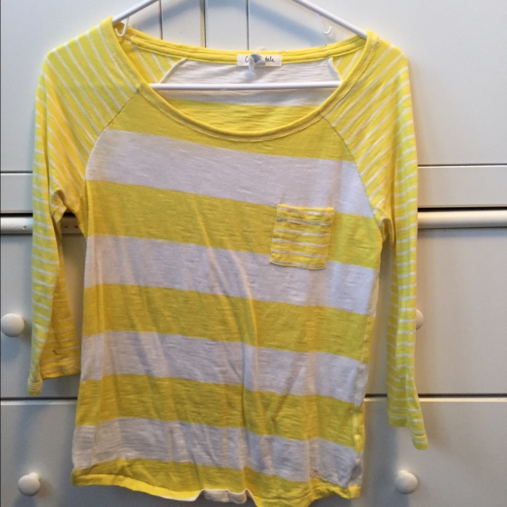 Yellow & white quarter sleeve