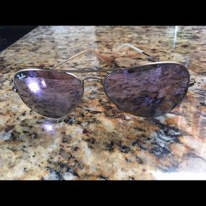Ray Ban Purple Mirrored Aviators