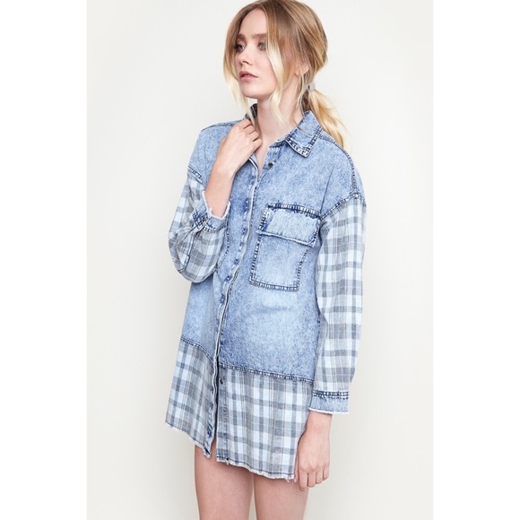 LAST 2️⃣ Mixed Plaid Button Up - Picture 2 of 6