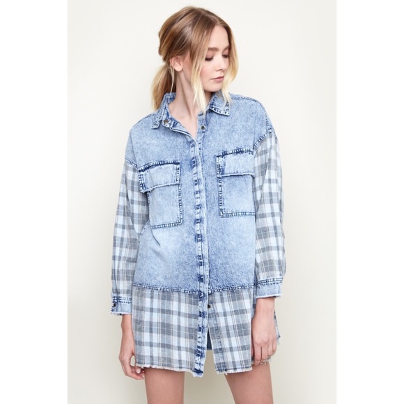 LAST 2️⃣ Mixed Plaid Button Up - Picture 3 of 6