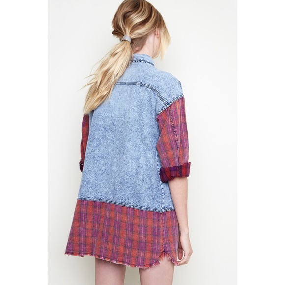 LAST 2️⃣ Mixed Plaid Button Up - Picture 6 of 6