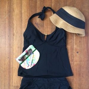 Lands End tankini and swim skirt