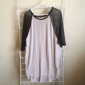 Mesh sleeved Tunic