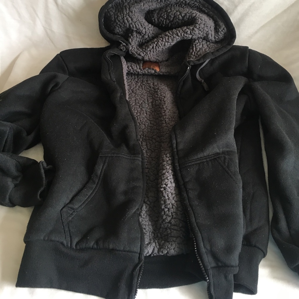 Black insulated hoodie