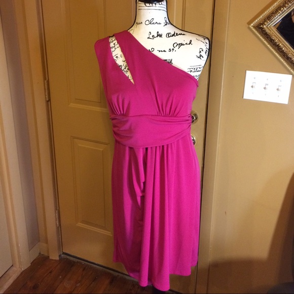 Max & Cleo Dresses & Skirts - NWT Max and Cleo 1 shoulder diva in Cranberry sz14