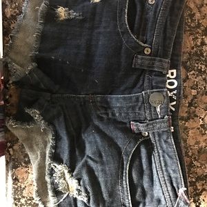 Roxy Woman's Jean Shorts size 3 distressed