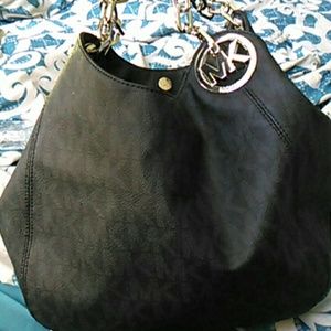 Authentic Michael kors Fulton handbag pvc logo